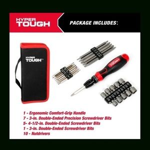 New Hyper Tough Hyper Tough 24-piece Quick-load Screwdriver Set